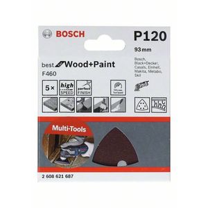 5 шлифлистов F460 Best for Wood and Paint 93x93 мм K180